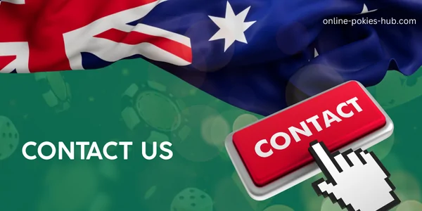 button contact, australian flag, inscription on green playing chips and dice background