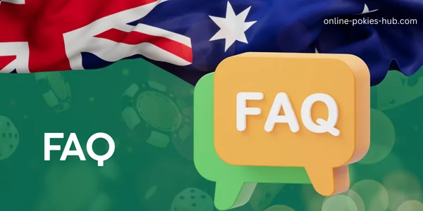 messages with faq, australian flag, inscription on green playing chips and dice background